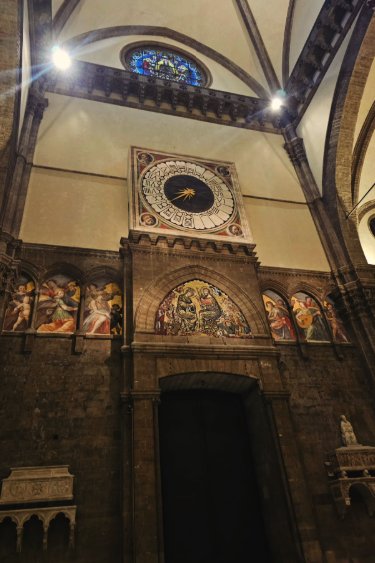 Paolo Uccello's liturgical clock on the counter-facade inside the cathedral