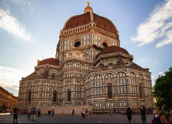 The apse and domes of Santa Maria del Fiore at sunset
