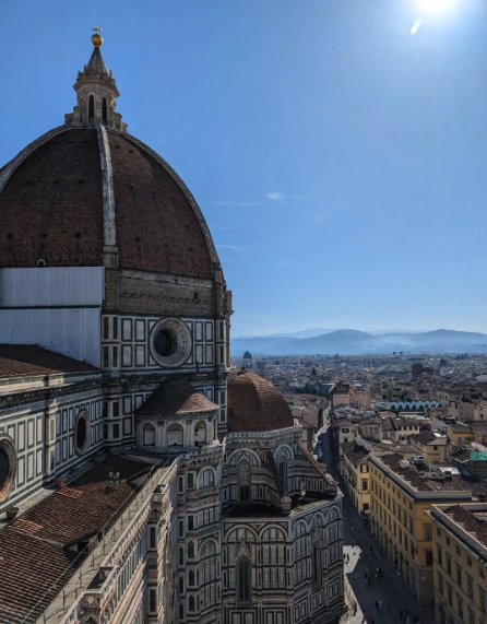 Brunelleschi's dome seen from Giotto's Bell Tower over Florence